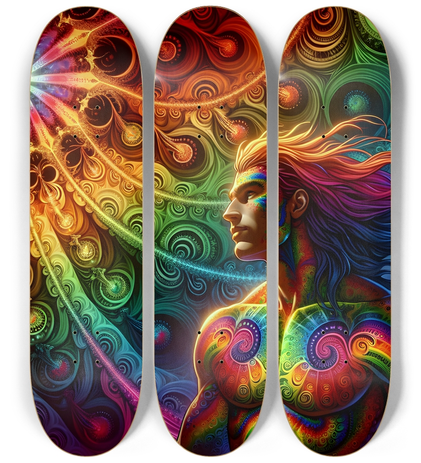 Gay Fractal Man #5 3 Deck Wall Series