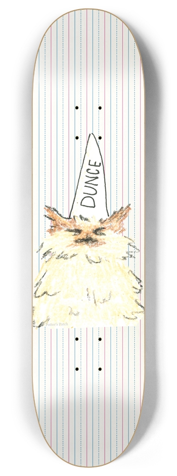 Dunce Hat Ragdoll Cat  8 Inch Skateboard Deck