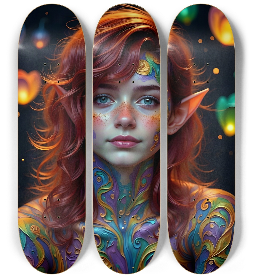 Psychedelic Lesbian Elf - Redhead #31 3 Deck Wall Series