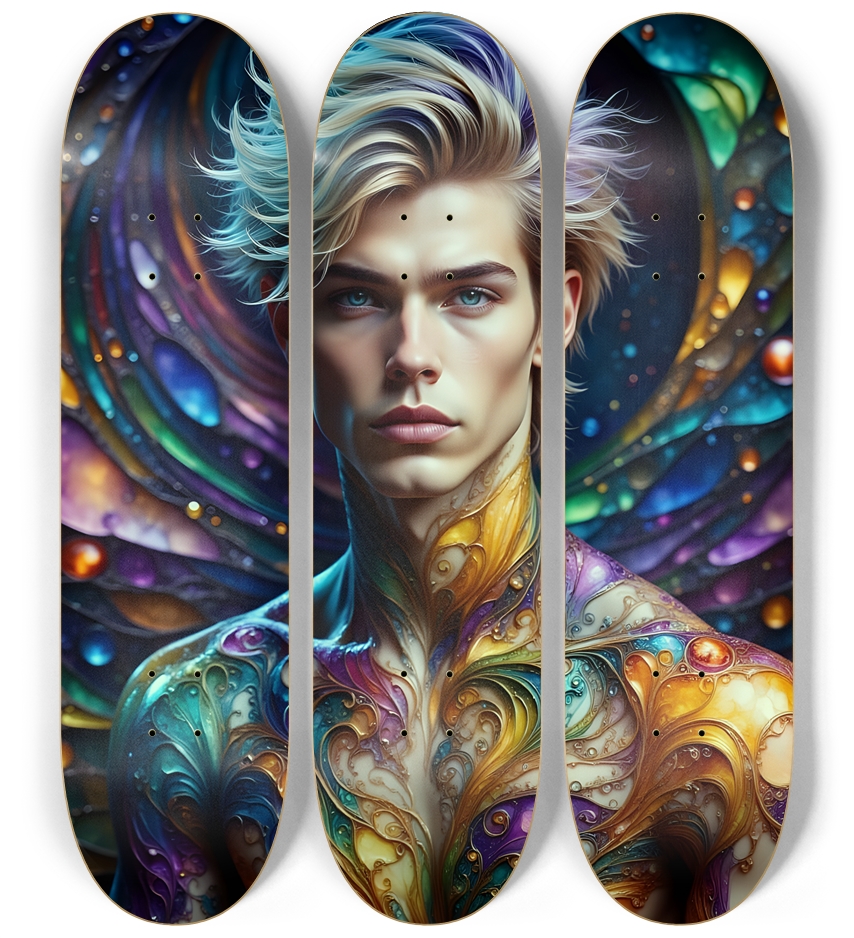 Psychedelic Gay Man - Dyed Hair #12 3 Deck Wall Series