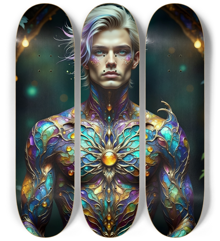 Psychedelic Gay Man - Dyed Hair #20 3 Deck Wall Series