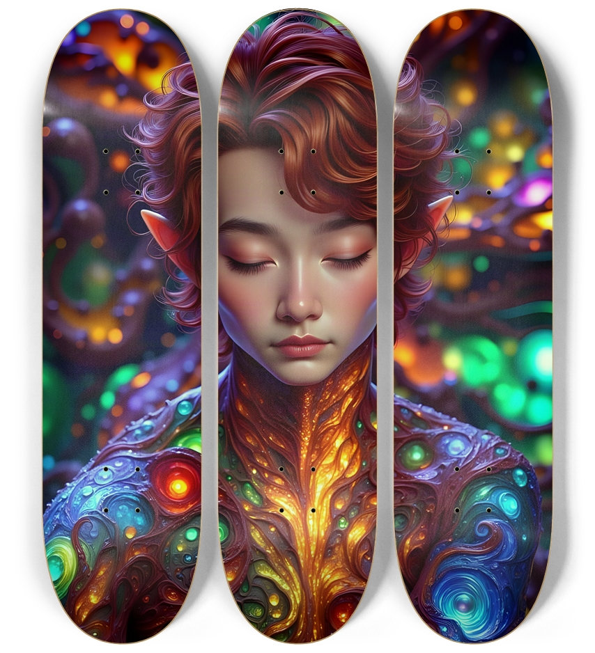 Psychedelic Lesbian Elf - Redhead #30 3 Deck Wall Series