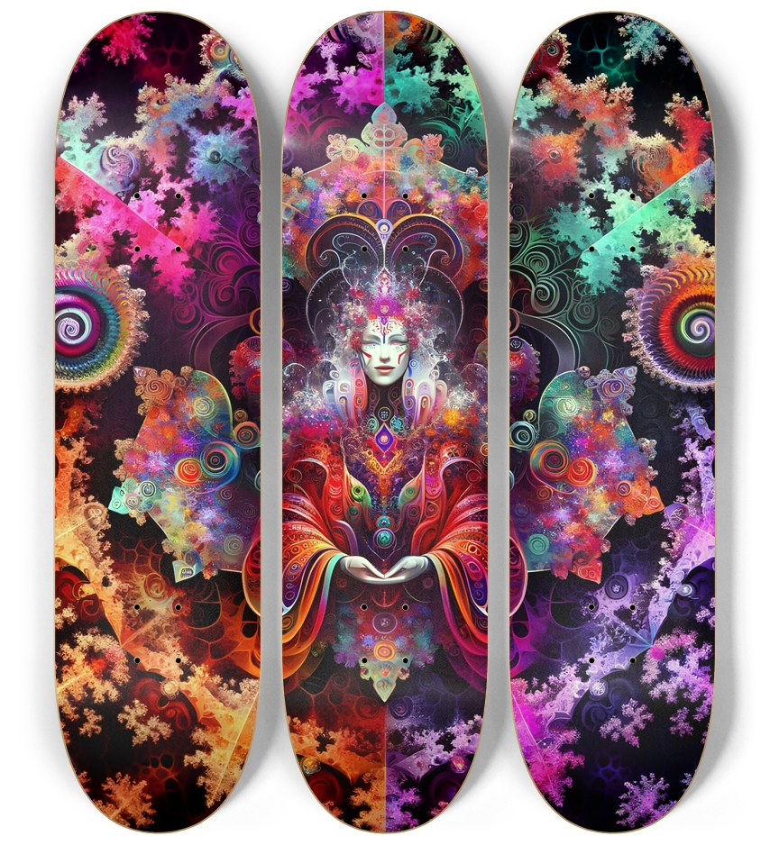 Fractal Lesbian #14 3 Deck Wall Series