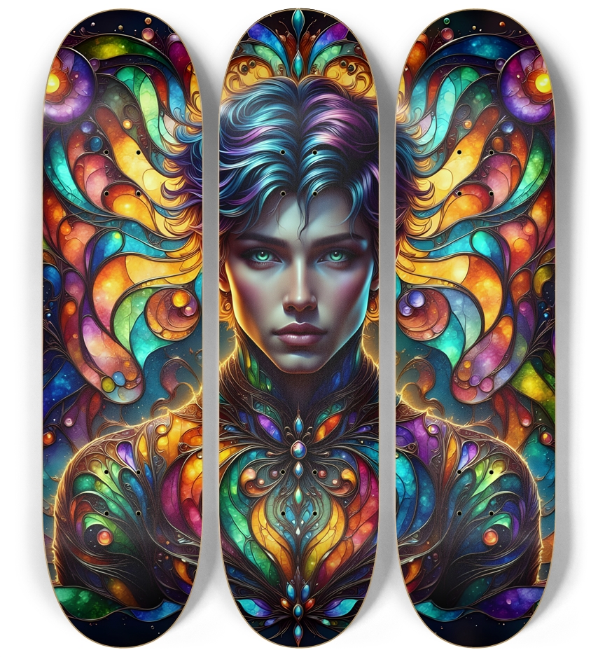 Psychedelic Gay Man - Dyed Hair #28 3 Deck Wall Series