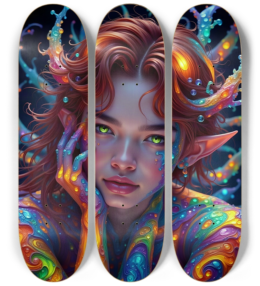 Psychedelic Lesbian Elf - Redhead #27 3 Deck Wall Series