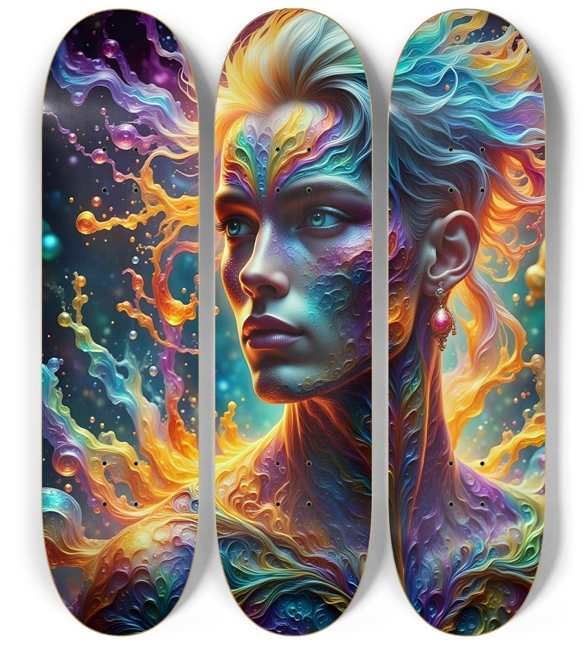 Psychedelic Gay Man - Dyed Hair #11 3 Deck Wall Series
