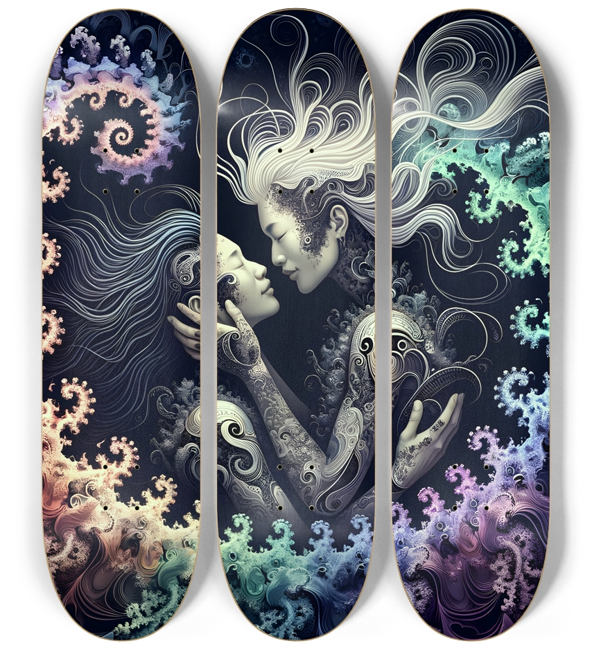Fractal Lesbian #6 3 Deck Wall Series