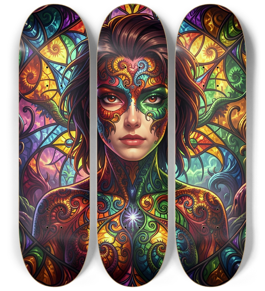 Fractal Lesbian #15 3 Deck Wall Series