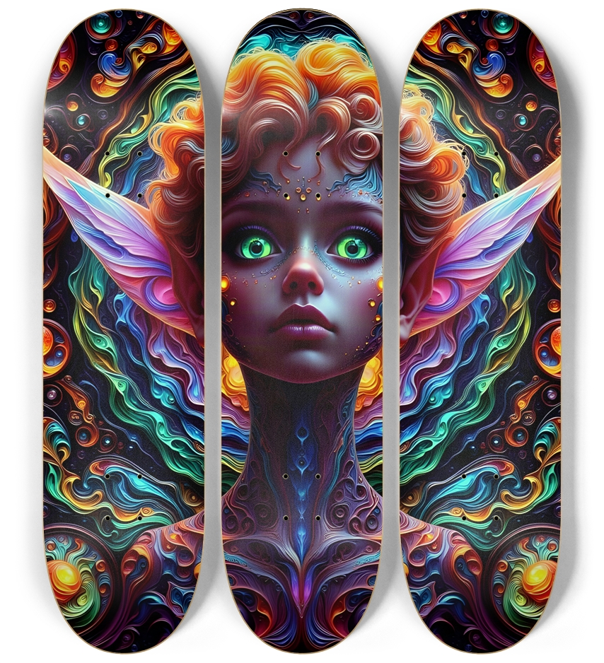 Psychedelic Lesbian Elf - Redhead #15 3 Deck Wall Series