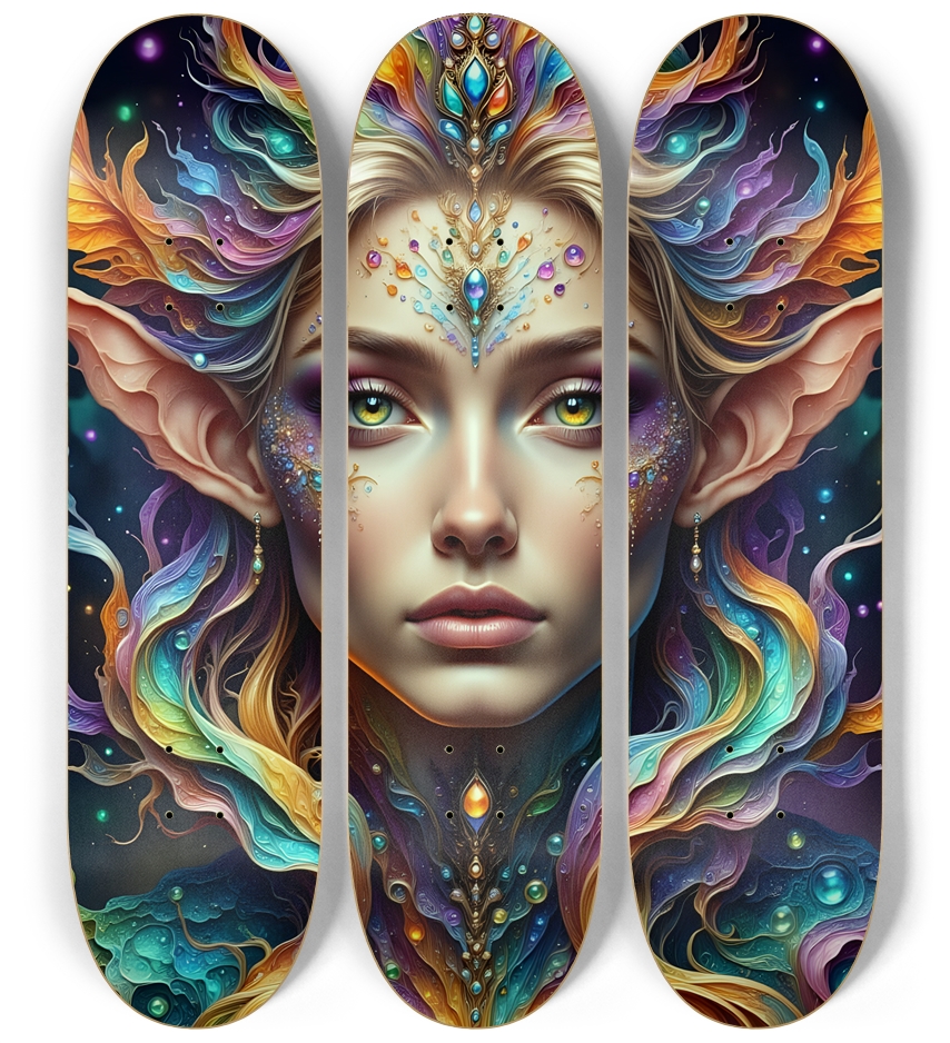 The Elf Prince - Dyed Hair #7 3 Deck Wall Series