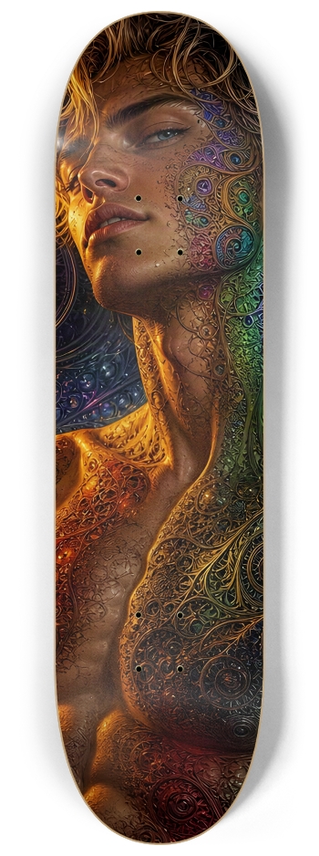 Psychedelic Gay Fractal Dirty Blonde Elf #14 #2 8-1/4 Skateboard Deck