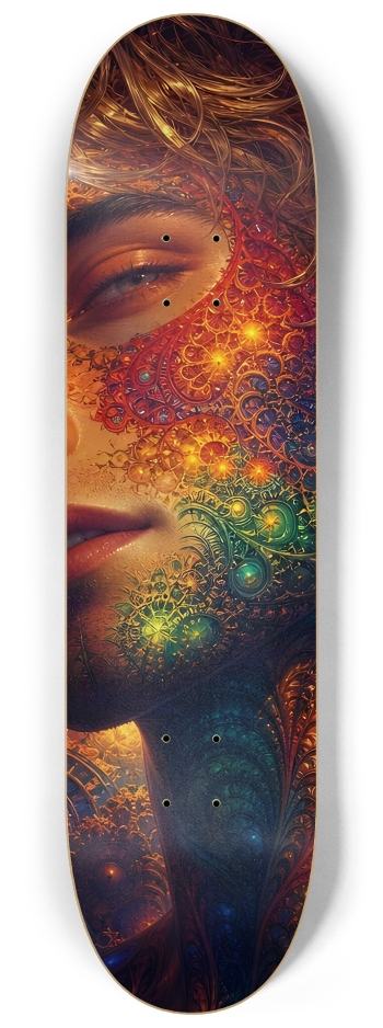 Psychedelic Gay Fractal Dirty Blonde Elf #6 #2 8-1/4 Skateboard Deck