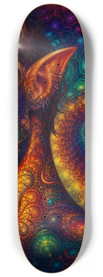 Psychedelic Gay Fractal Dirty Blonde Elf #6 #3 8-1/4 Skateboard Deck
