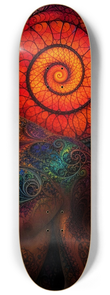 Psychedelic Gay Fractal Auburn Elf #9 #3 8-1/4 Skateboard Deck