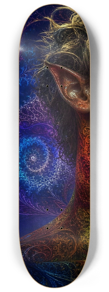 Psychedelic Gay Fractal Dirty Blonde Elf #7 #1 8-1/4 Skateboard Deck