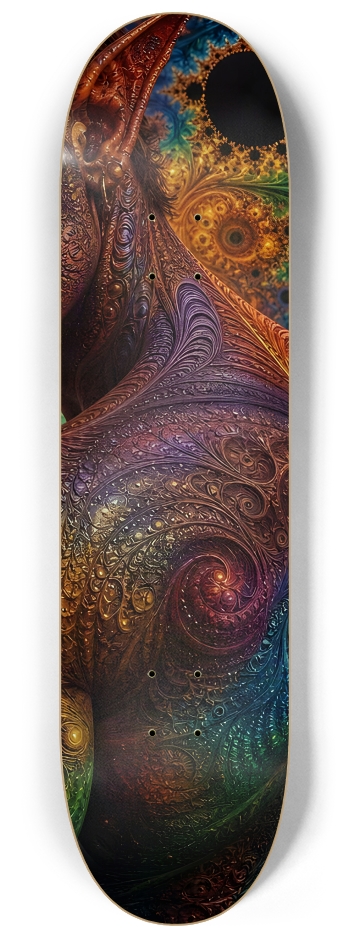 Psychedelic Gay Fractal Auburn Elf #27 #3 8-1/4 Skateboard Deck