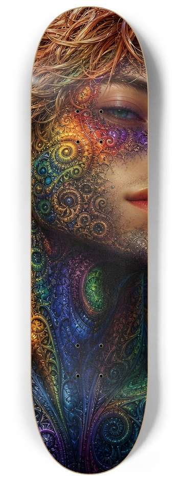 Psychedelic Gay Fractal Dirty Blonde Elf #16 #2 8-1/4 Skateboard Deck