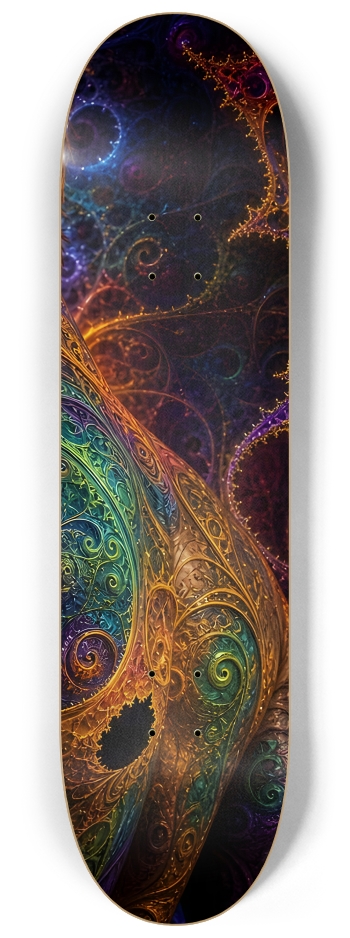 Psychedelic Gay Fractal Auburn Elf #16 #3 8-1/4 Skateboard Deck