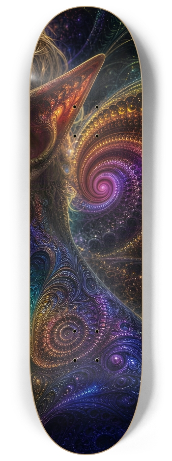Psychedelic Gay Fractal Dirty Blonde Elf #9 #3 8-1/4 Skateboard Deck