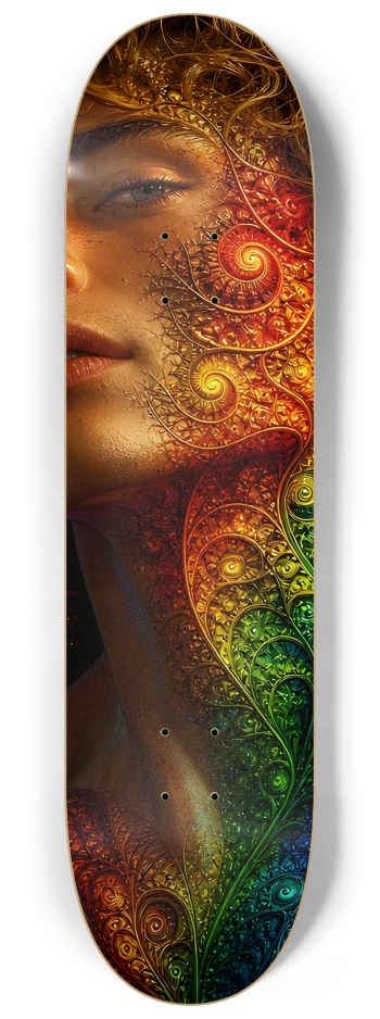 Psychedelic Gay Fractal Dirty Blonde Elf #8 #2 8-1/4 Skateboard Deck
