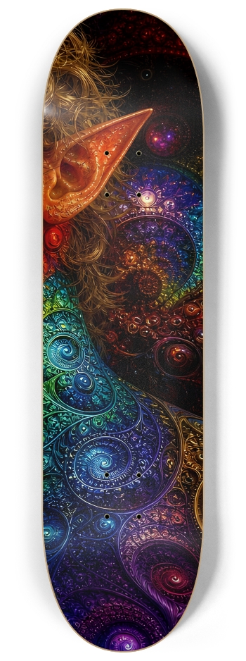 Psychedelic Gay Fractal Dirty Blonde Elf #8 #3 8-1/4 Skateboard Deck