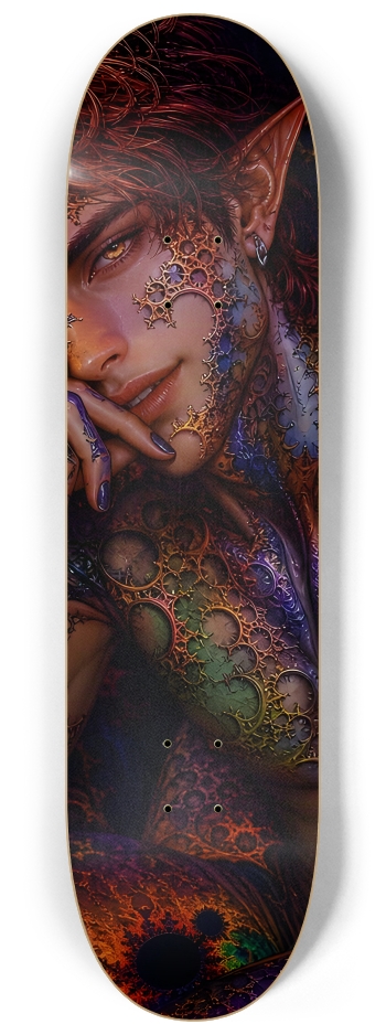Psychedelic Gay Fractal Auburn Elf #4 #2 8-1/4 Skateboard Deck