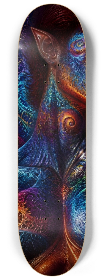 Psychedelic Gay Fractal Auburn Elf #19 #2 8-1/4 Skateboard Deck