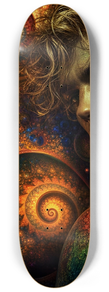 Psychedelic Gay Fractal Dirty Blonde Elf #25 #1 8-1/4 Skateboard Deck