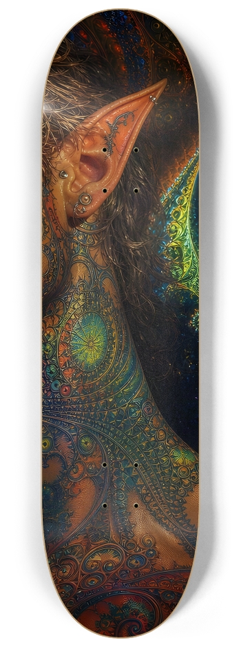 Psychedelic Gay Fractal Dirty Blonde Elf #5 #3 8-1/4 Skateboard Deck