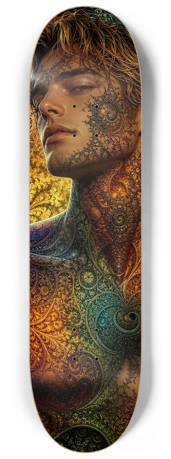 Psychedelic Gay Fractal Dirty Blonde Elf #21 #2 8-1/4 Skateboard Deck