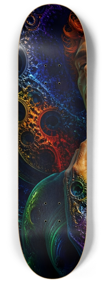 Psychedelic Gay Fractal Auburn Elf #17 #1 8-1/4 Skateboard Deck