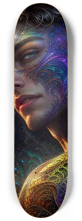 Psychedelic Gay Fractal Dirty Blonde Elf #4 #2 8-1/4 Skateboard Deck