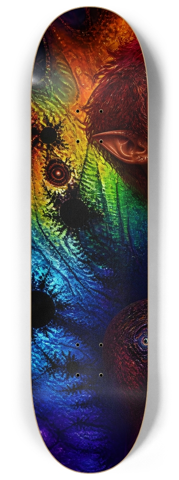 Psychedelic Gay Fractal Auburn Elf #21 #1 8-1/4 Skateboard Deck