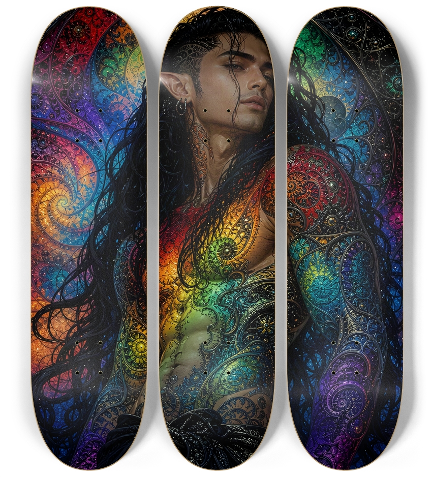 Psychedelic Gay Fractal Jet Black Elf #23