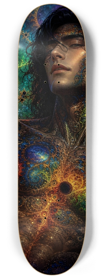 Psychedelic Gay Fractal Jet Black Elf #18 #2 8-1/4 Skateboard Deck