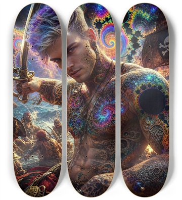 Psychedelic Lavender Fractal Pirate #29
