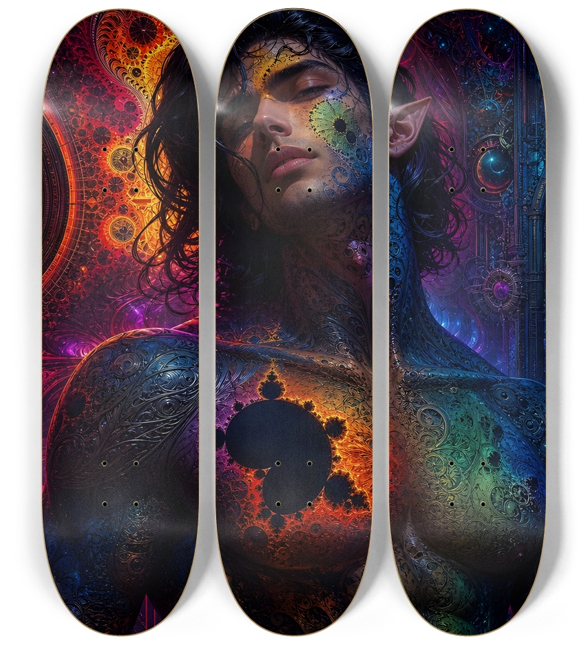 Psychedelic Gay Fractal Jet Black Elf #22