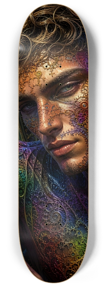 Psychedelic Gay Fractal Dirty Blonde Elf #27 #2 8-1/4 Skateboard Deck