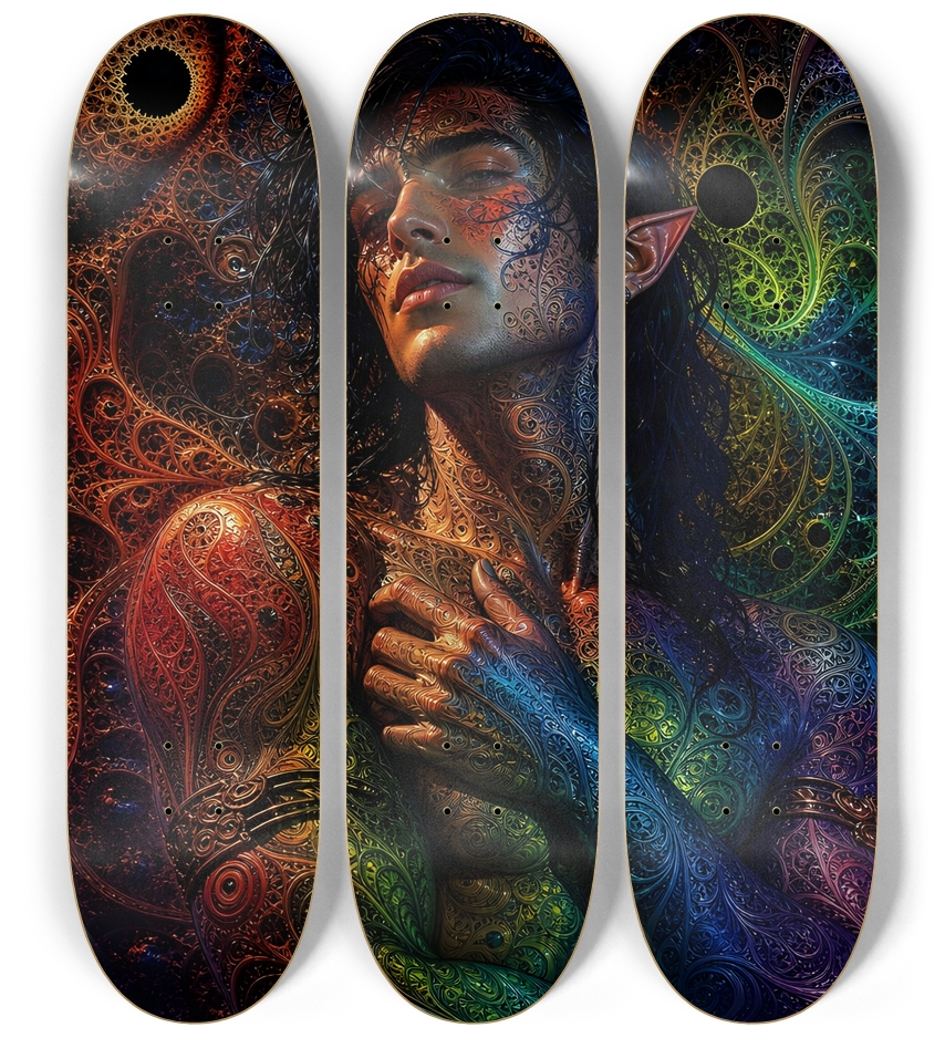 Psychedelic Gay Fractal Jet Black Elf #19