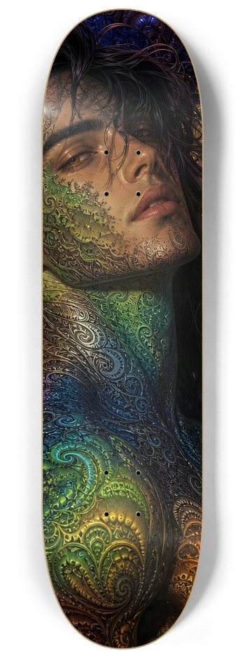 Psychedelic Gay Fractal Jet Black Elf #10 #2 8-1/4 Skateboard Deck