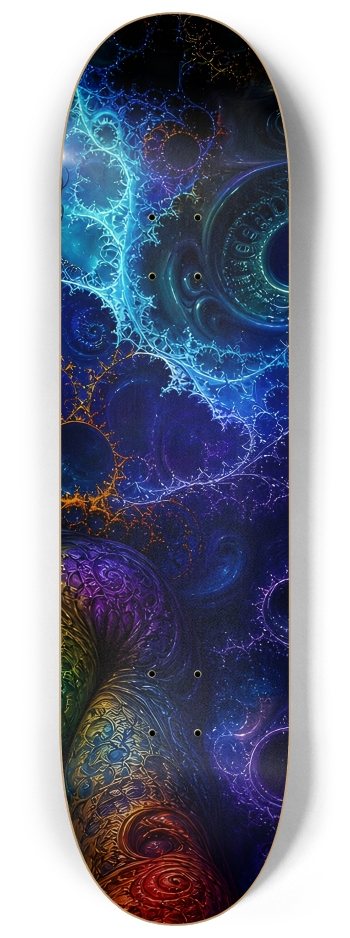Psychedelic Gay Fractal Jet Black Elf #13 #3 8-1/4 Skateboard Deck