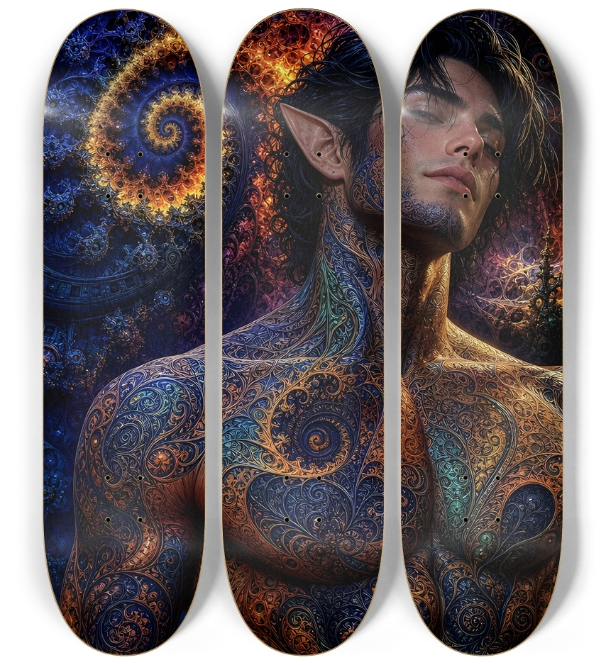 Psychedelic Gay Fractal Jet Black Elf #17