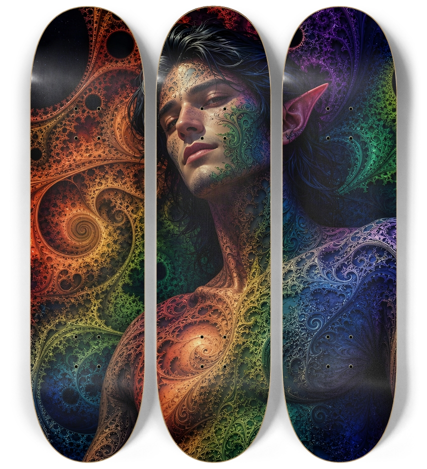 Psychedelic Gay Fractal Jet Black Elf #21