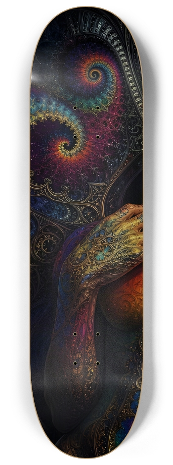 Psychedelic Gay Fractal Dirty Blonde Elf #30 #1 8-1/4 Skateboard Deck