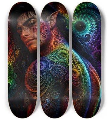 Psychedelic Gay Fractal Jet Black Elf #29