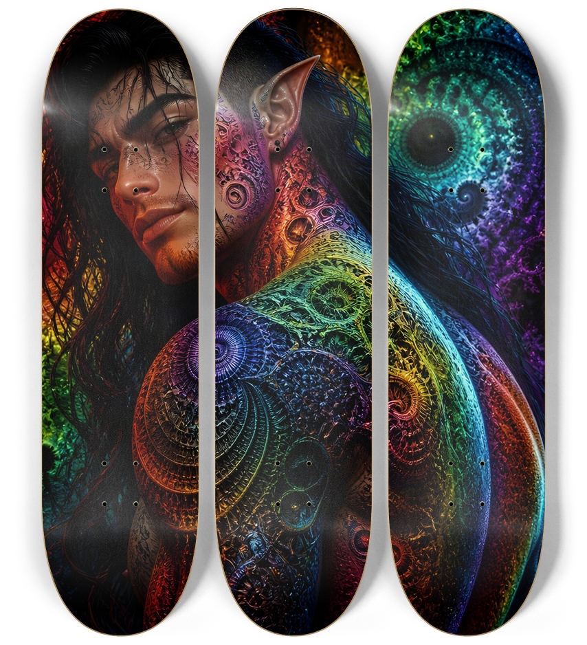 Psychedelic Gay Fractal Jet Black Elf #29