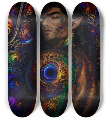 Psychedelic Gay Fractal Jet Black Elf #28