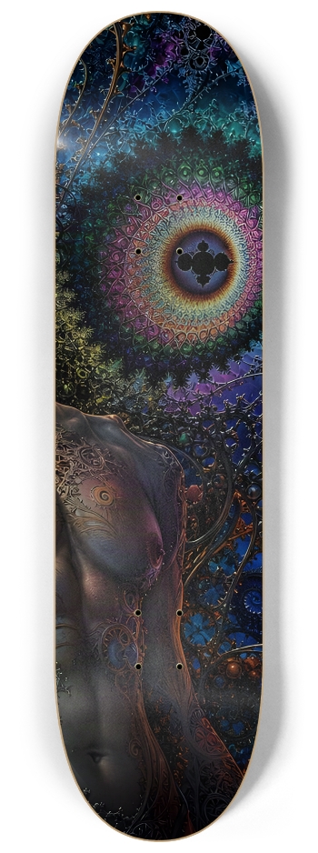 Psychedelic Gay Fractal Jet Black Elf #11 #3 8-1/4 Skateboard Deck