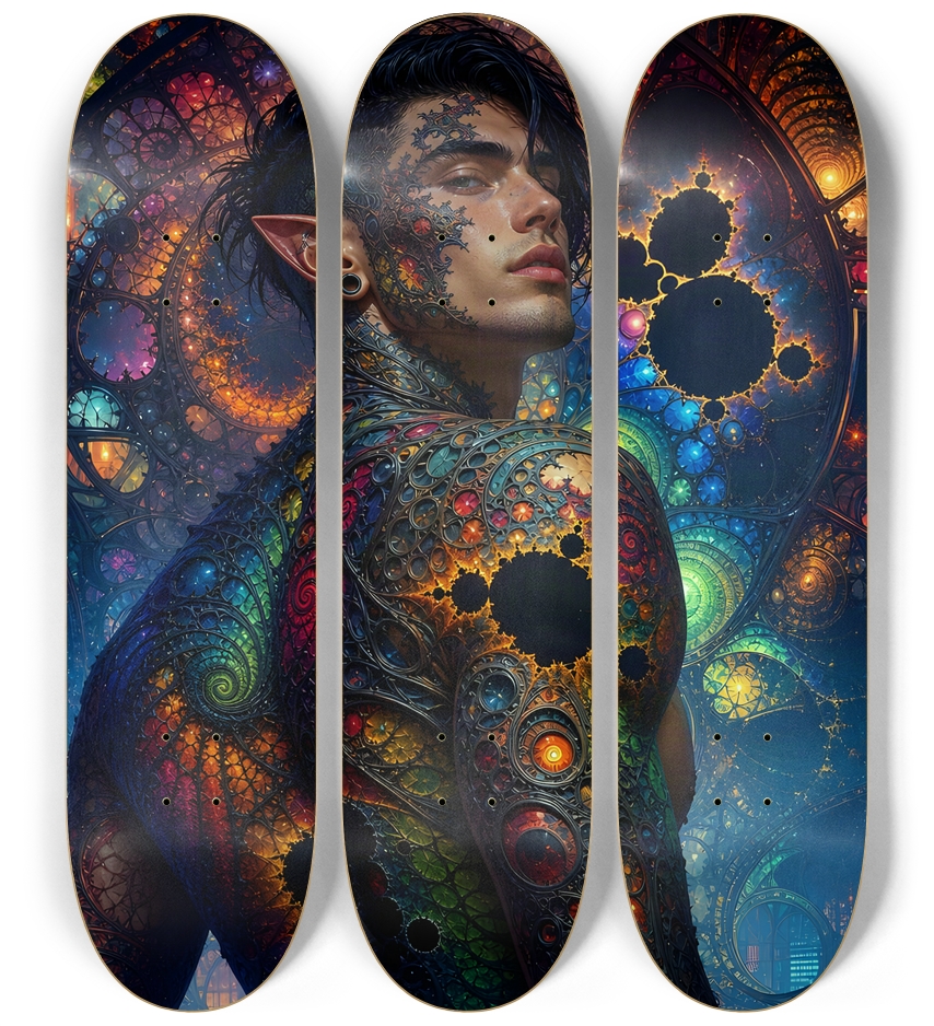 Psychedelic Gay Fractal Jet Black Elf #26