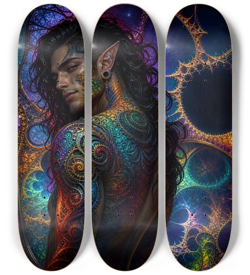 Psychedelic Gay Fractal Jet Black Elf #25